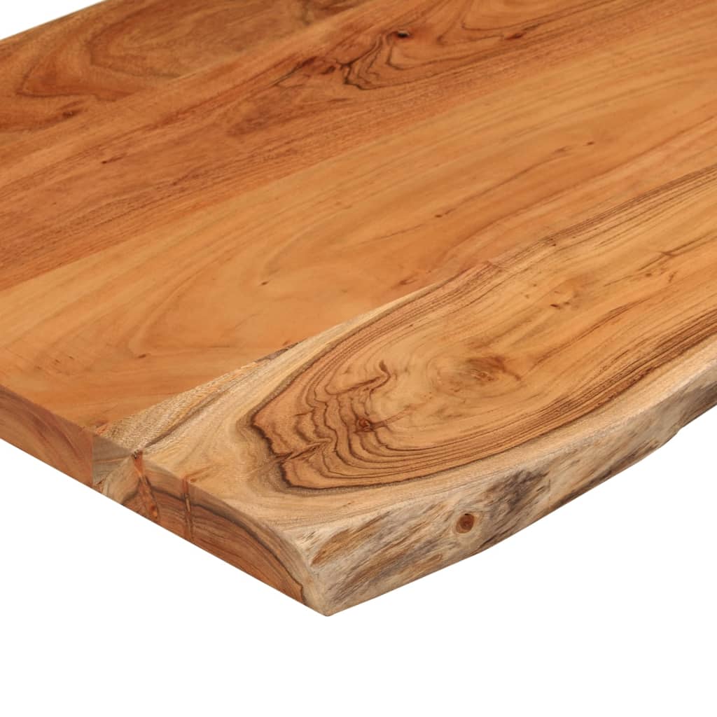 Table Top 80x40x2.5 cm Rectangular Solid Wood Acacia Live Edge