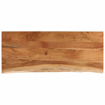 Table Top 90x40x2.5 cm Rectangular Solid Wood Acacia Live Edge