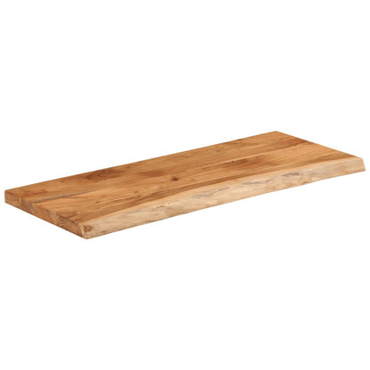 Table Top 90x40x2.5 cm Rectangular Solid Wood Acacia Live Edge