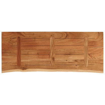 Table Top 90x40x2.5 cm Rectangular Solid Wood Acacia Live Edge