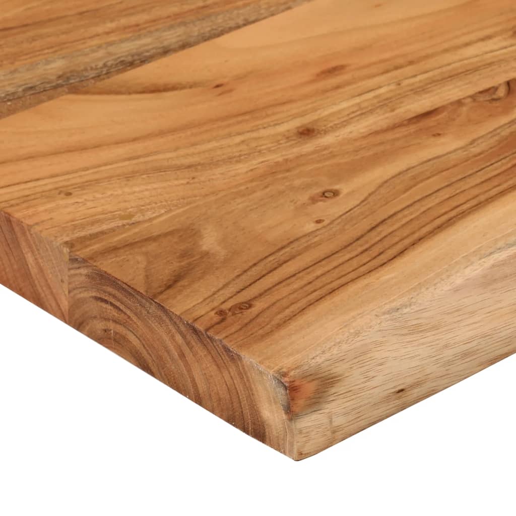 Table Top 90x40x2.5 cm Rectangular Solid Wood Acacia Live Edge