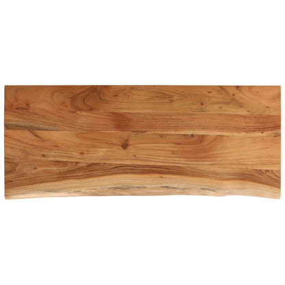 Table Top 100x40x2.5 cm Rectangular Solid Wood Acacia Live Edge