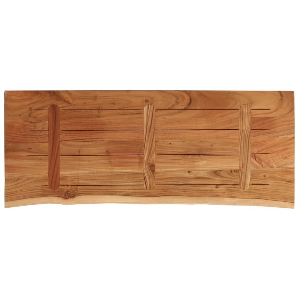 Table Top 110x40x2.5 cm Rectangular Solid Wood Acacia Live Edge