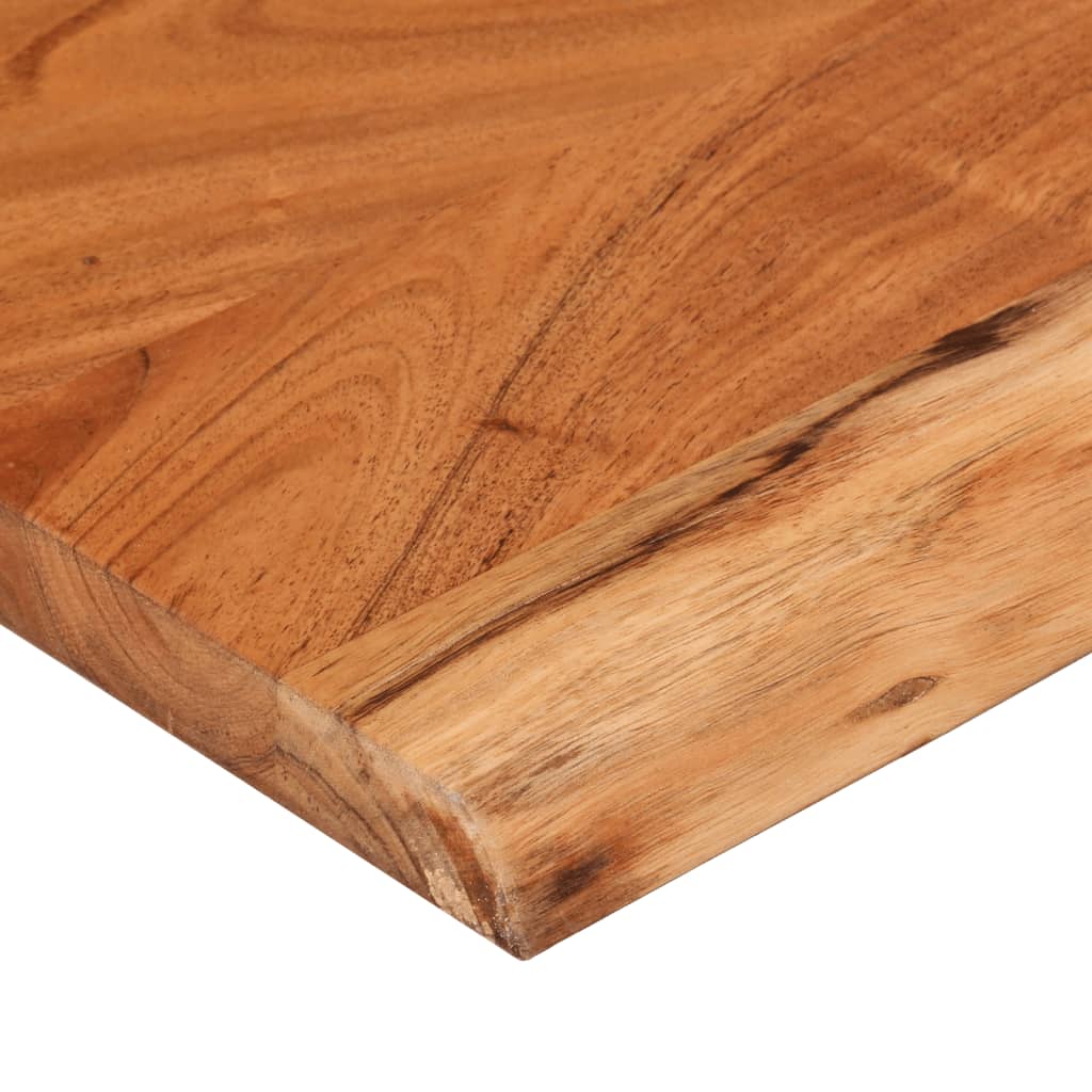 Table Top 120x40x2.5 cm Rectangular Solid Wood Acacia Live Edge