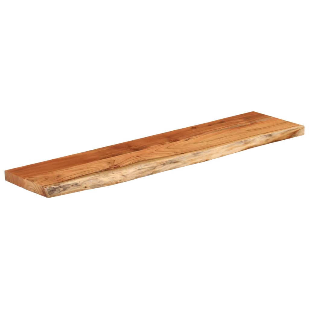 Table Top 160x40x2.5 cm Rectangular Solid Wood Acacia Live Edge