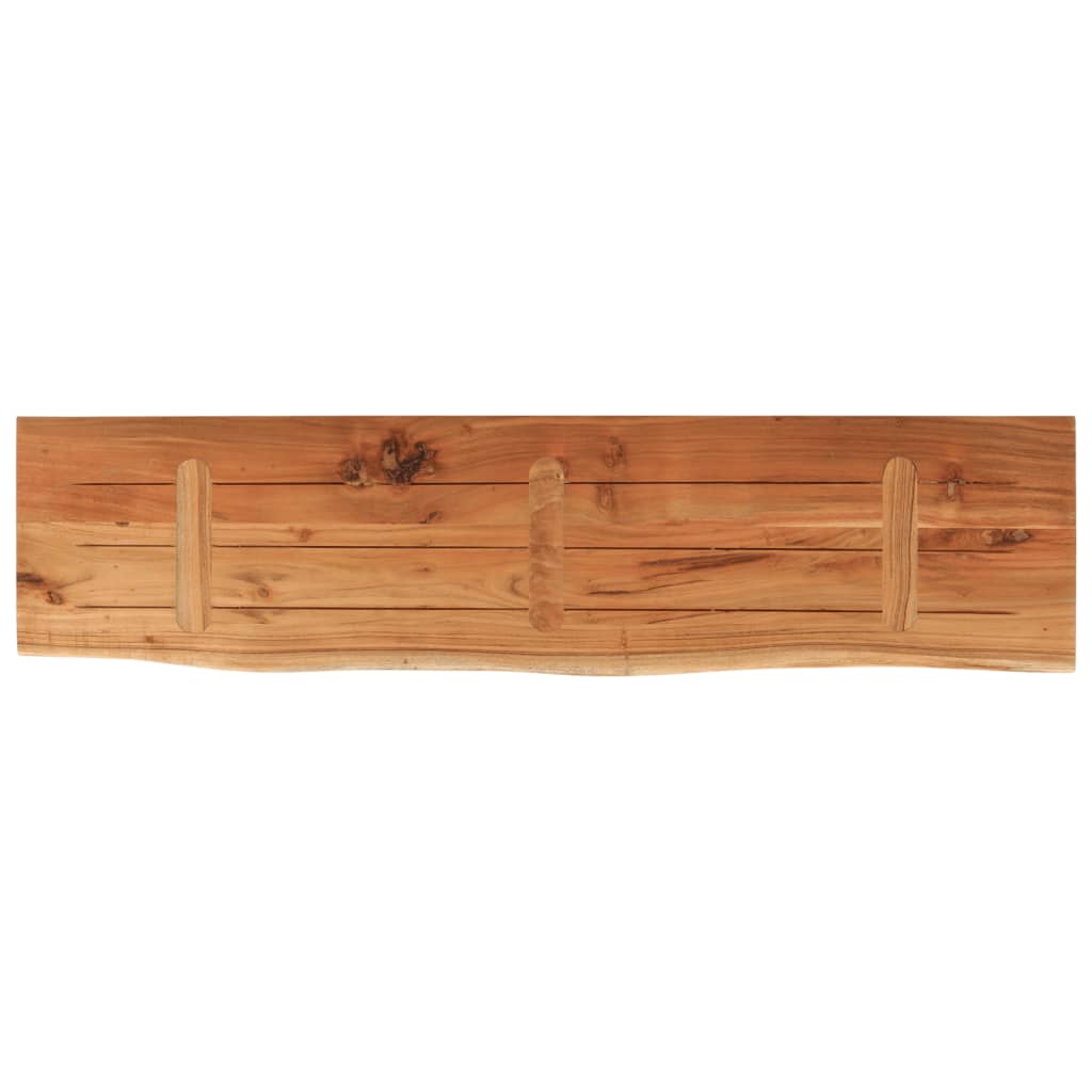 Table Top 160x40x2.5 cm Rectangular Solid Wood Acacia Live Edge