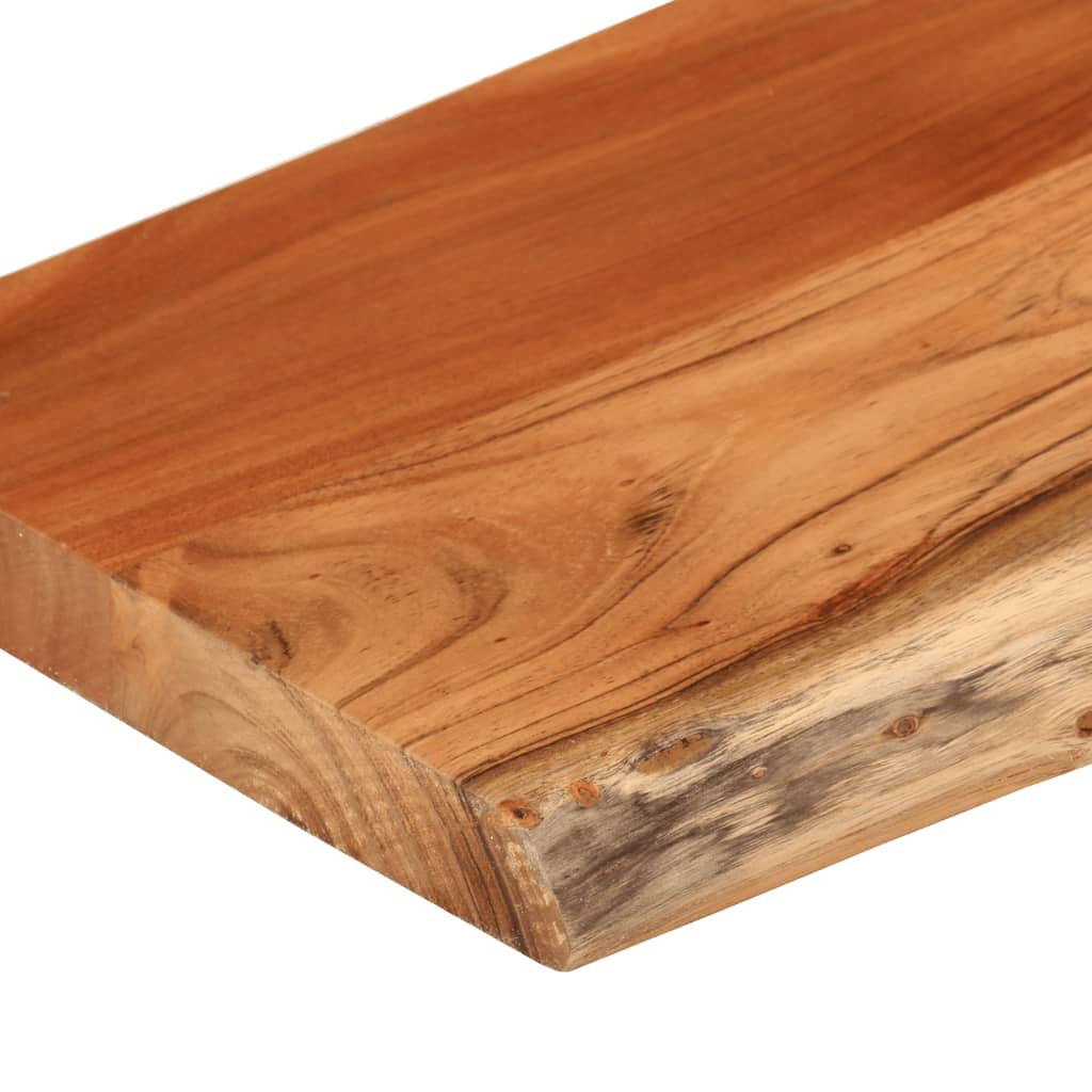 Table Top 160x40x2.5 cm Rectangular Solid Wood Acacia Live Edge