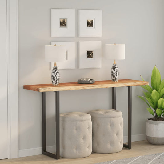 Table Top 160x40x2,5 cm Rectangular Solid Wood Acacia Live Edge