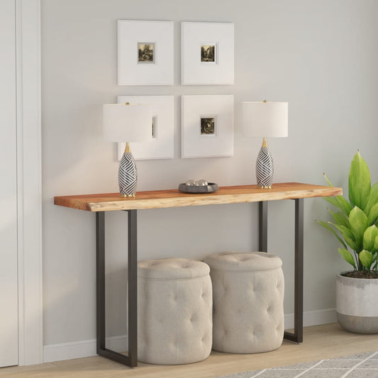 Table Top 180x40x2,5 cm Rectangular Solid Wood Acacia Live Edge