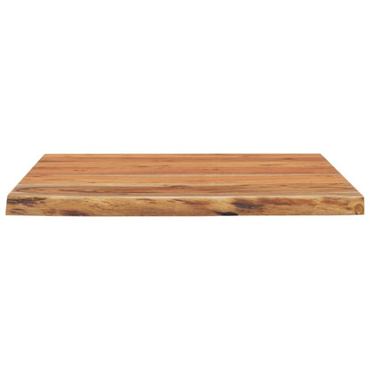 Desk Top 80x80x2.5 cm Square Solid Wood Acacia Live Edge