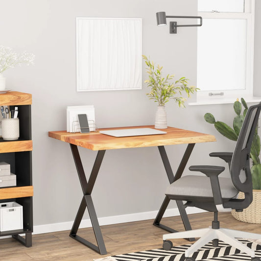 Desk Top 80x80x2.5 cm Square Solid Wood Acacia Live Edge