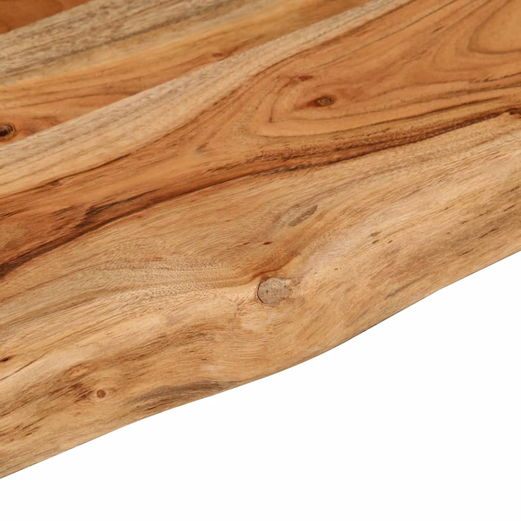 Wall Shelf 90x20x3.8 cm Rectangular Solid Wood Acacia Live Edge
