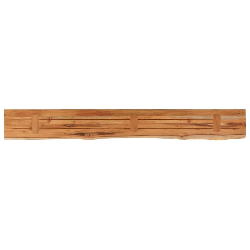 Wall Shelf 180x20x3.8 cm Rectangular Solid Wood Acacia Live Edge