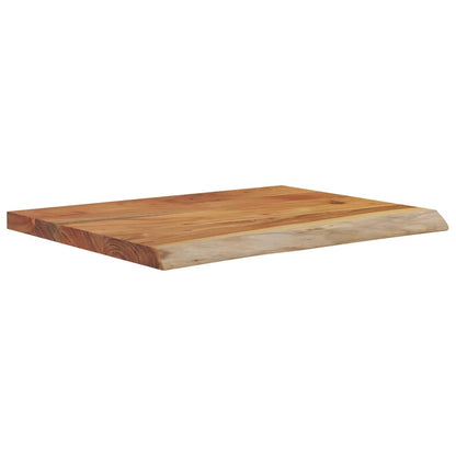 Wall Shelf 50x40x3.8 cm Rectangular Solid Wood Acacia Live Edge