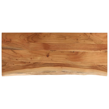 Table Top 90x40x3.8 cm Rectangular Solid Wood Acacia Live Edge