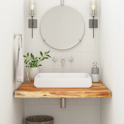 Bathroom Countertop 80x60x3.8 cm Rectangular Solid Wood Acacia