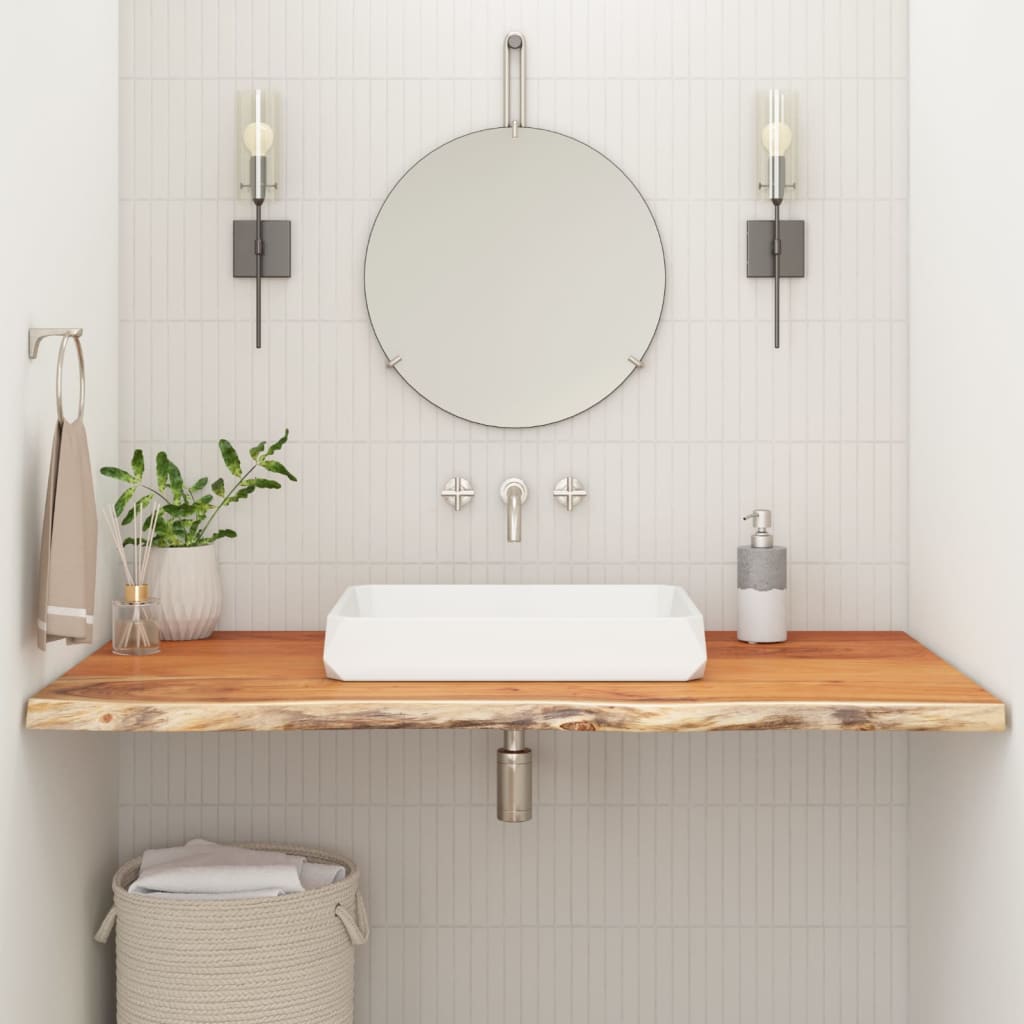 Bathroom Countertop 110x60x3,8 cm Rectangular Solid Wood Acacia