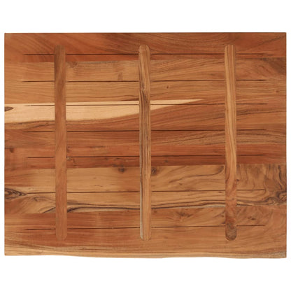 Desk Top 90x80x3.8 cm Rectangular Solid Wood Acacia Live Edge