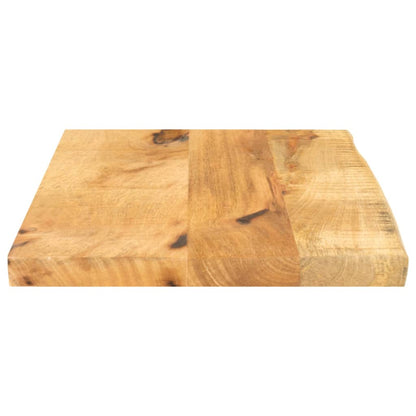 Table Top 60x20x2.5 cm Live Edge Solid Wood Rough Mango