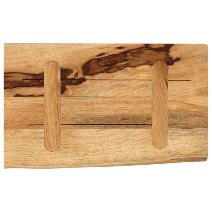 Table Top 60x20x2.5 cm Live Edge Solid Wood Rough Mango
