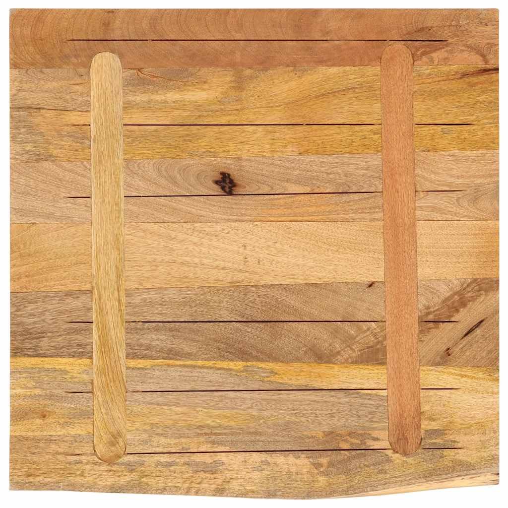 Table Top 40x40x2.5 cm Live Edge Solid Wood Rough Mango