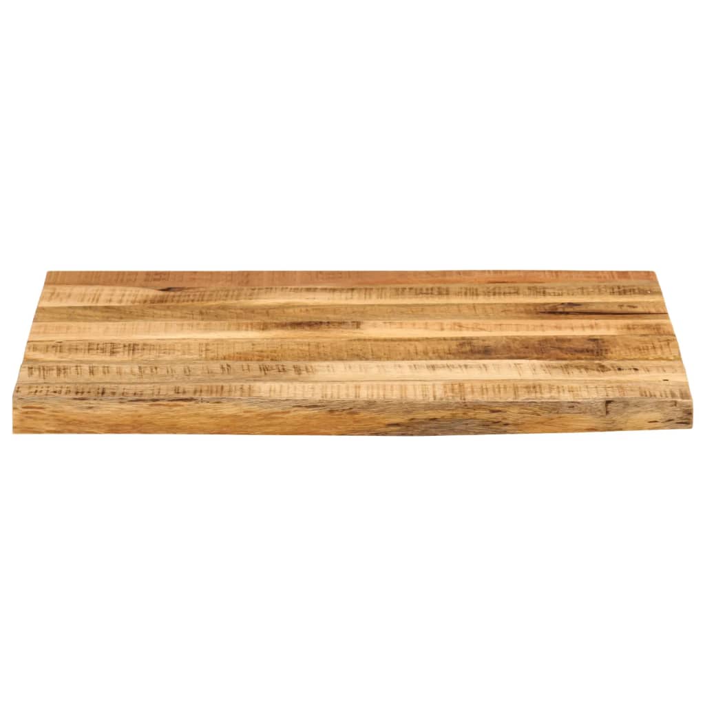 Table Top 60x60x2.5 cm Live Edge Solid Wood Rough Mango