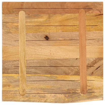 Table Top 60x60x2.5 cm Live Edge Solid Wood Rough Mango