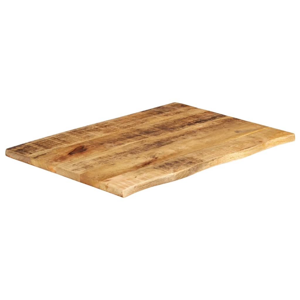 Table Top 80x60x2.5 cm Live Edge Solid Wood Rough Mango