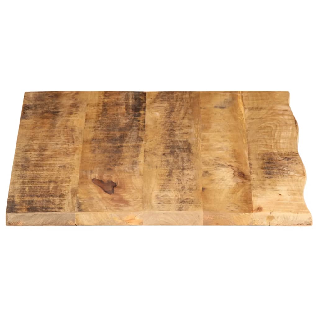 Table Top 80x60x2.5 cm Live Edge Solid Wood Rough Mango