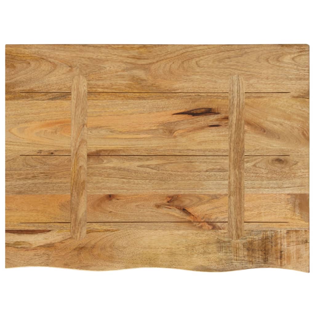 Table Top 80x60x2.5 cm Live Edge Solid Wood Rough Mango