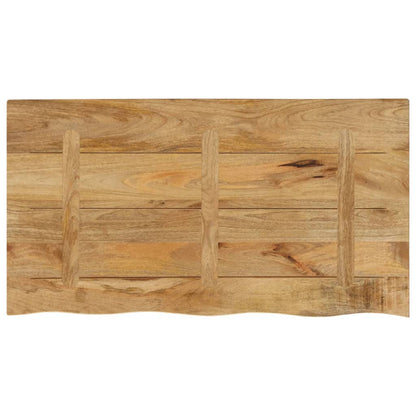 Table Top 100x60x2.5 cm Live Edge Solid Wood Rough Mango