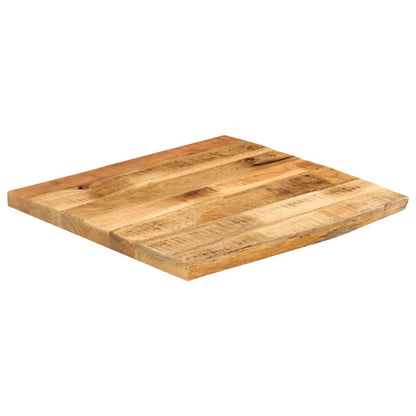 Table Top 80x80x2.5 cm Live Edge Solid Wood Rough Mango