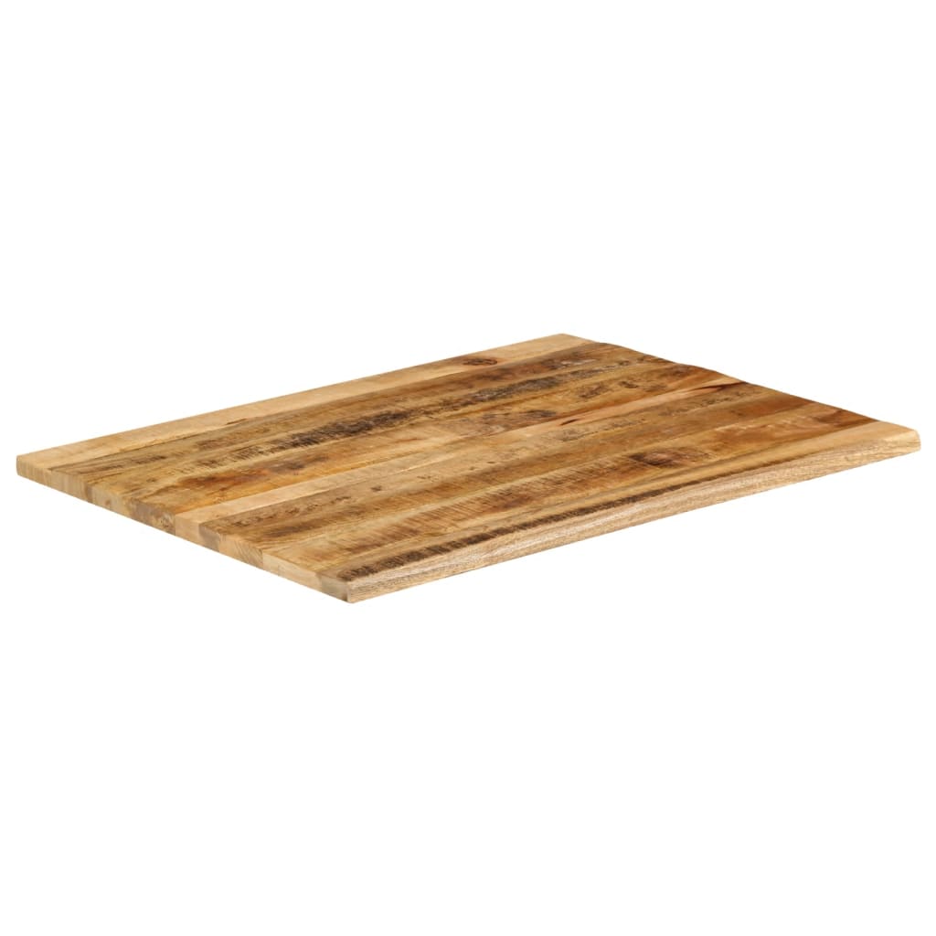 Table Top 100x80x2.5 cm Live Edge Solid Wood Rough Mango