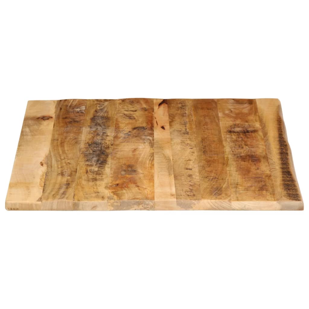 Table Top 100x80x2.5 cm Live Edge Solid Wood Rough Mango