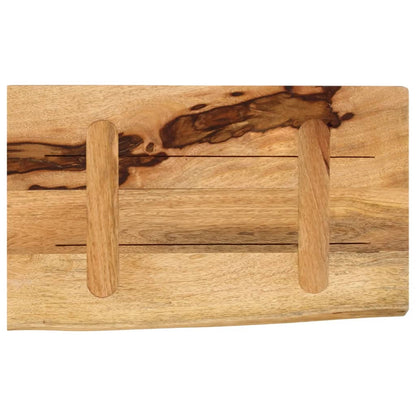 Table Top 40x20x3.8 cm Live Edge Solid Wood Rough Mango