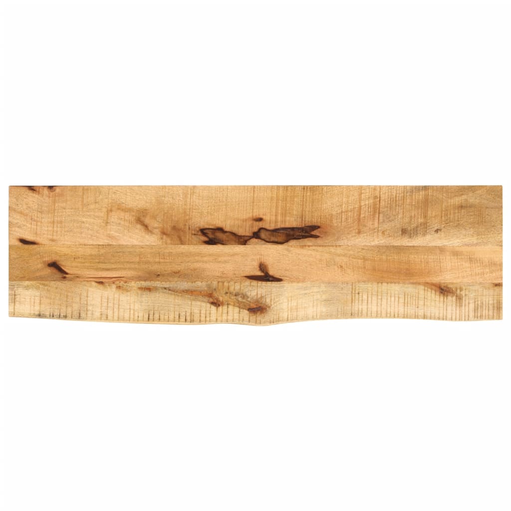 Table Top 110x20x3.8 cm Live Edge Solid Wood Rough Mango