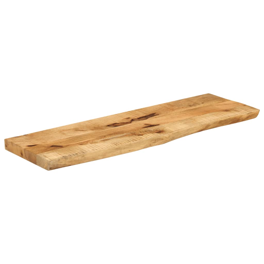 Table Top 110x20x3.8 cm Live Edge Solid Wood Rough Mango