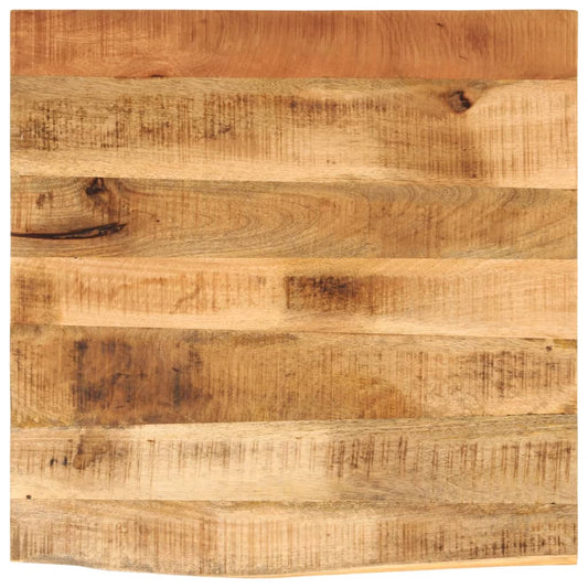 Table Top 40x40x3.8 cm Live Edge Solid Wood Rough Mango