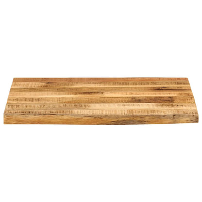 Table Top 40x40x3.8 cm Live Edge Solid Wood Rough Mango