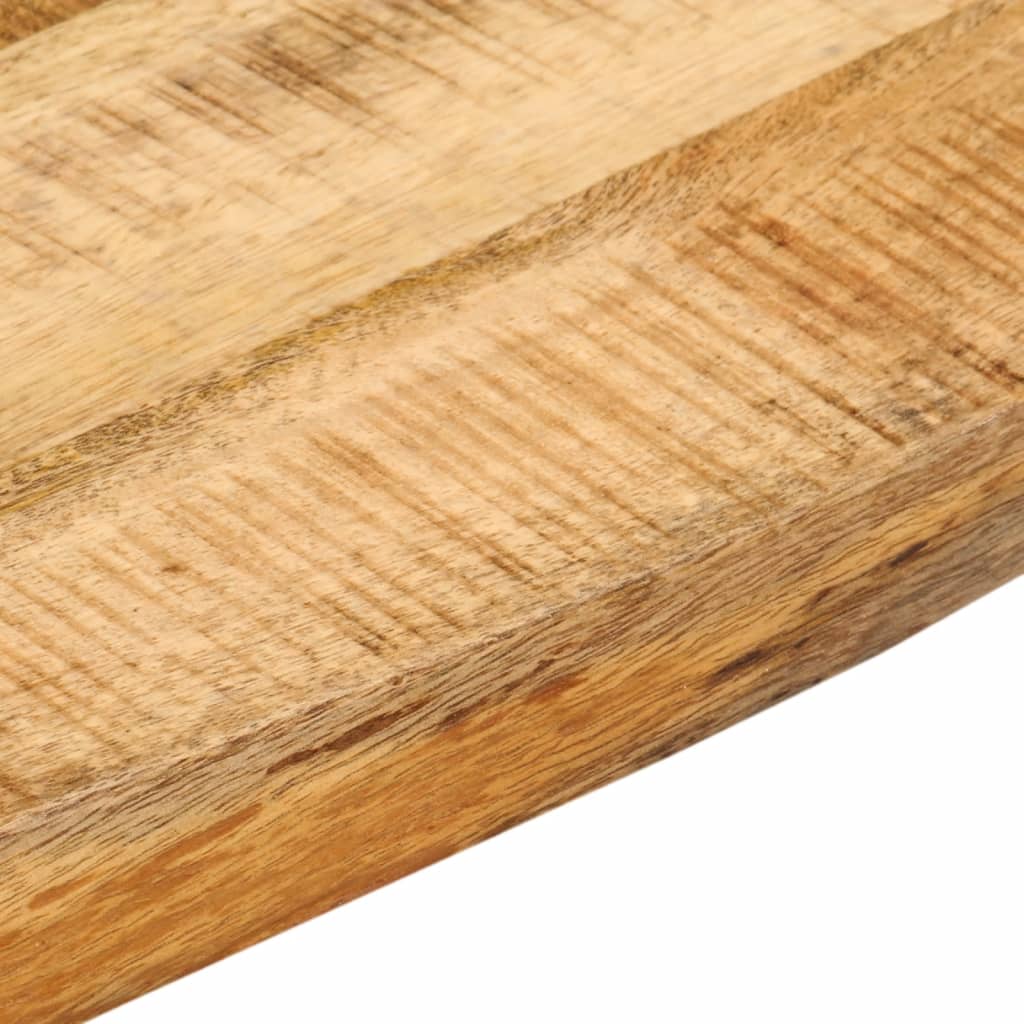 Table Top 40x40x3.8 cm Live Edge Solid Wood Rough Mango