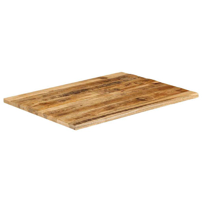Table Top 100x80x3.8 cm Live Edge Solid Wood Rough Mango