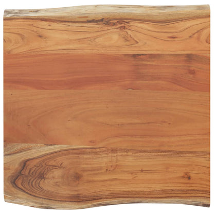 Table Top 40x40x2.5 cm Rectangular Solid Wood Acacia Live Edge