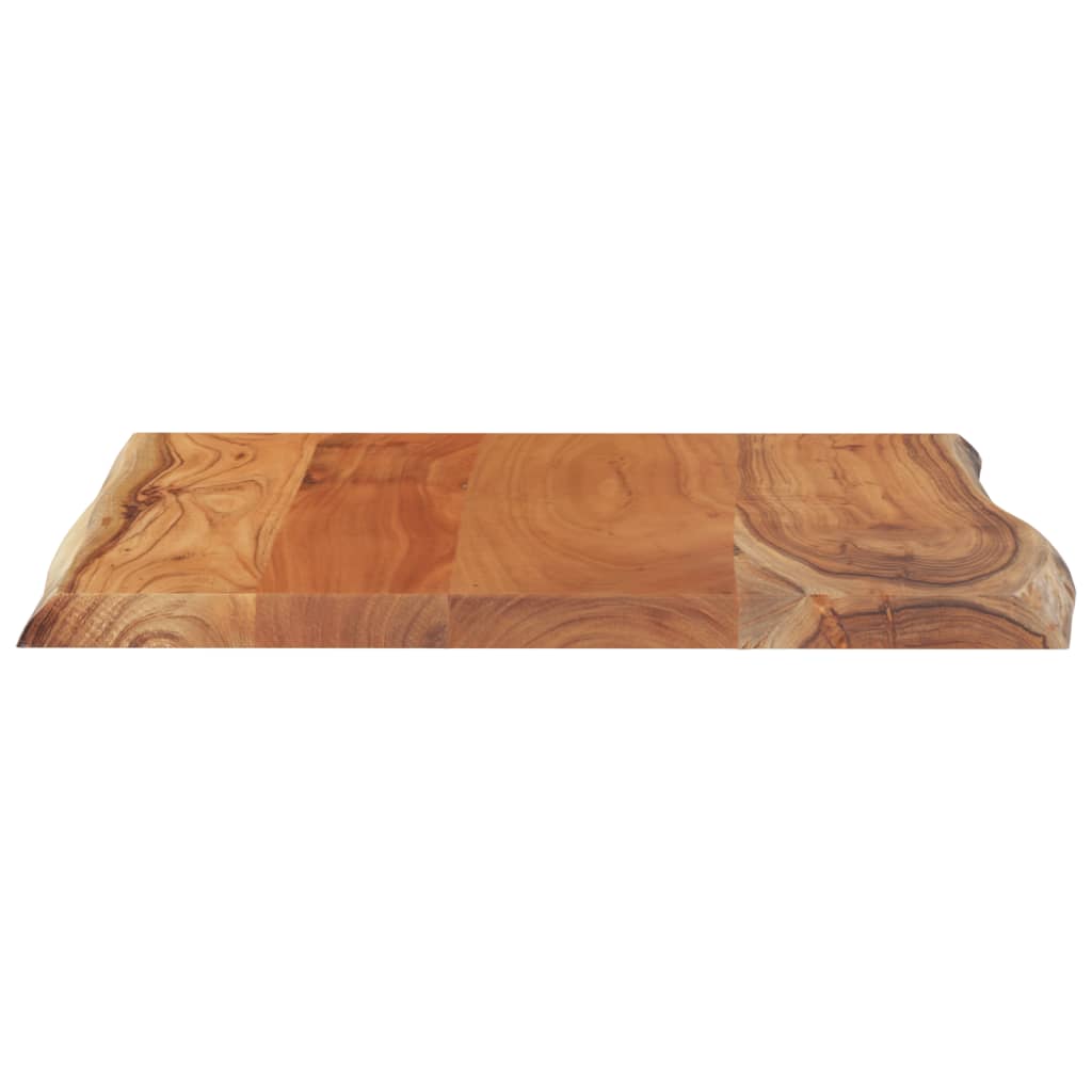 Table Top 40x40x2.5 cm Rectangular Solid Wood Acacia Live Edge