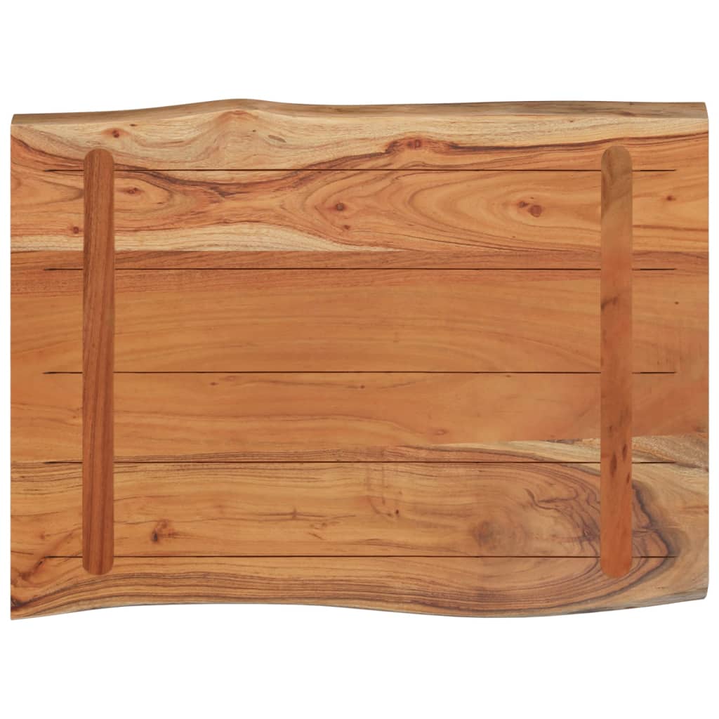 Table Top 50x40x2.5 cm Rectangular Solid Wood Acacia Live Edge