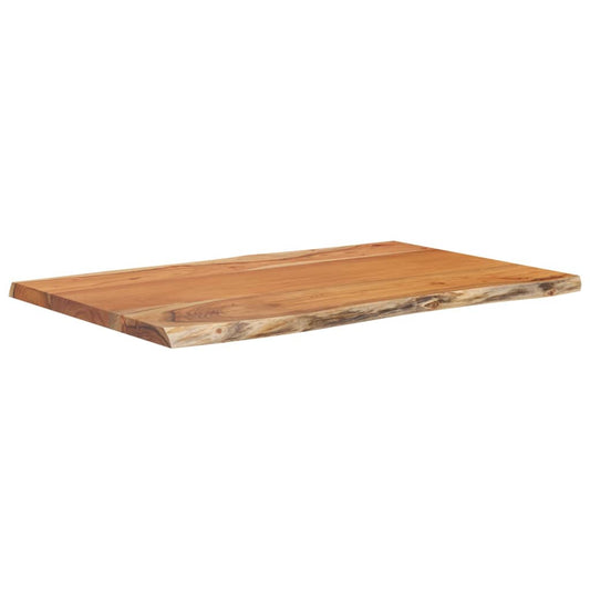 Table Top 60x40x2,5 cm Rectangular Solid Wood Acacia Live Edge