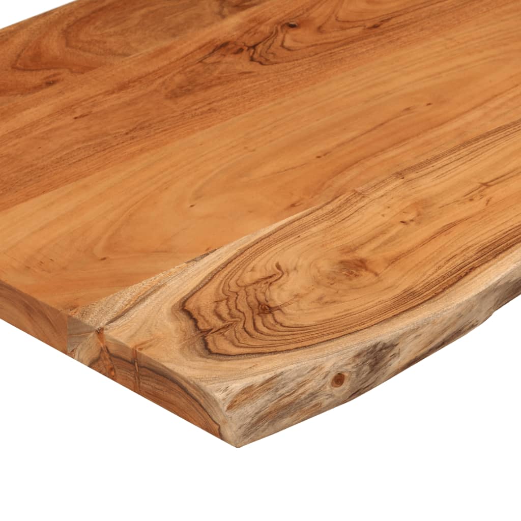 Table Top 60x40x2.5 cm Rectangular Solid Wood Acacia Live Edge