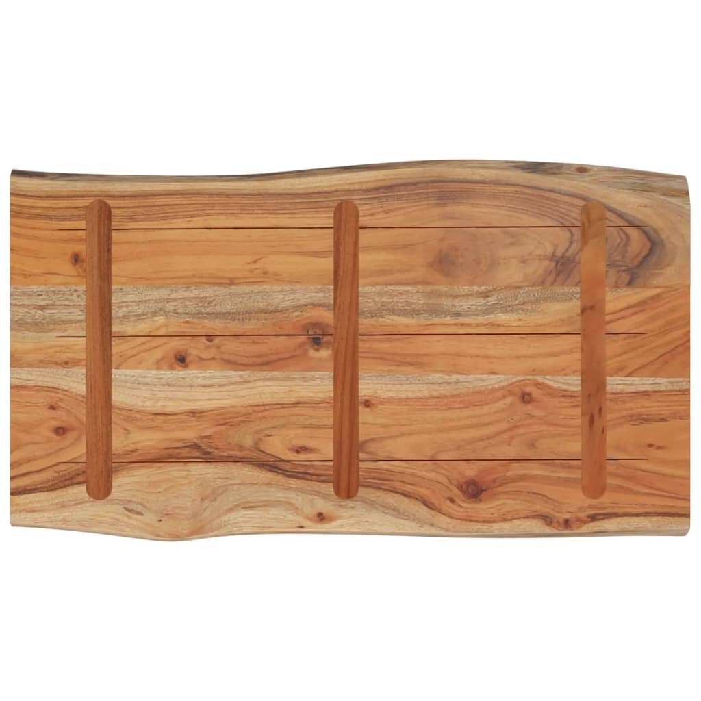 Table Top 70x40x2.5 cm Rectangular Solid Wood Acacia Live Edge