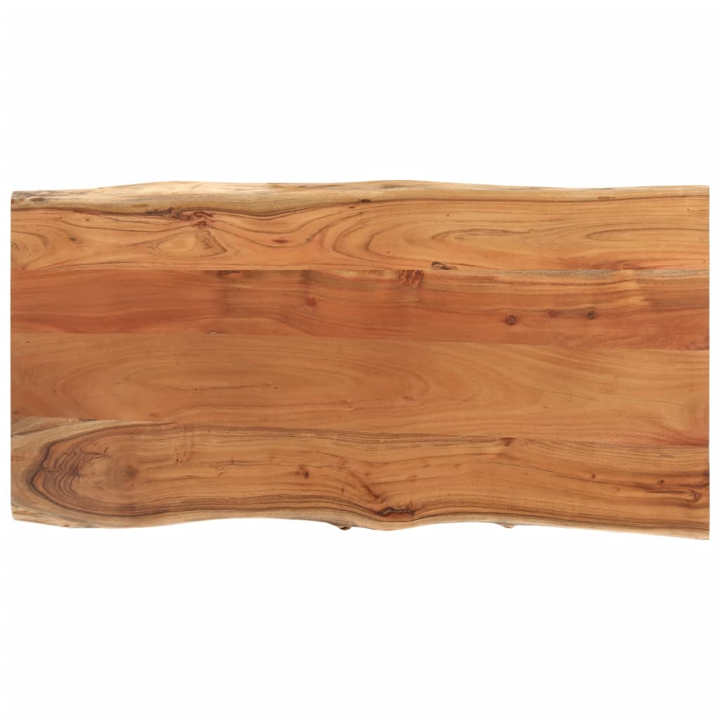 Table Top 80x40x2.5 cm Rectangular Solid Wood Acacia Live Edge