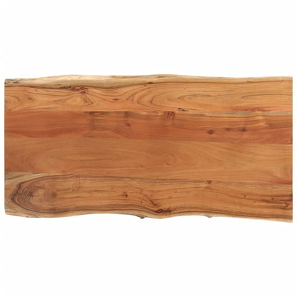 Table Top 80x40x2.5 cm Rectangular Solid Wood Acacia Live Edge