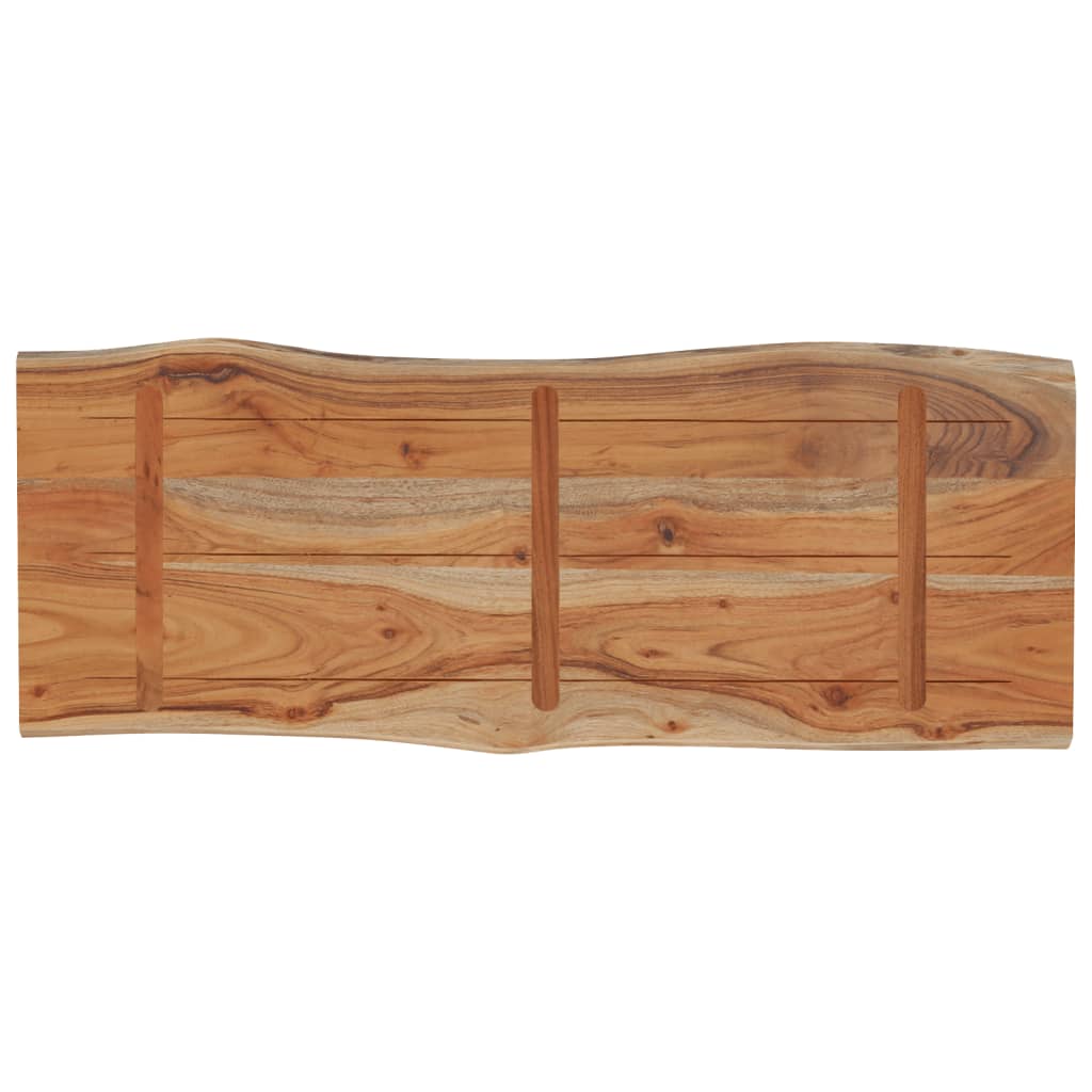 Table Top 80x40x2.5 cm Rectangular Solid Wood Acacia Live Edge